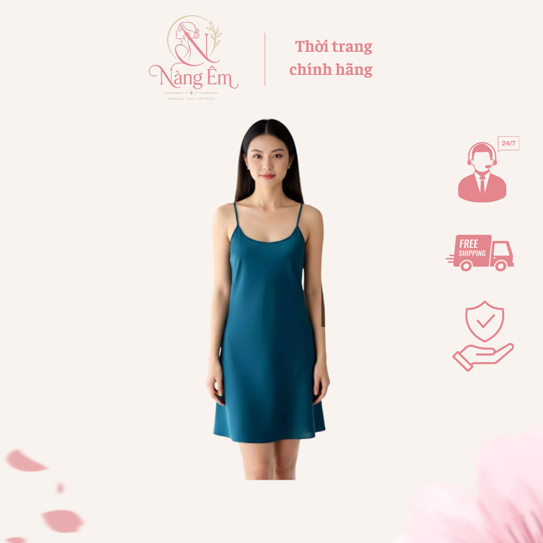 Váy Ngủ Lụa Nữ Cao Cấp Nàng Êm DNC01