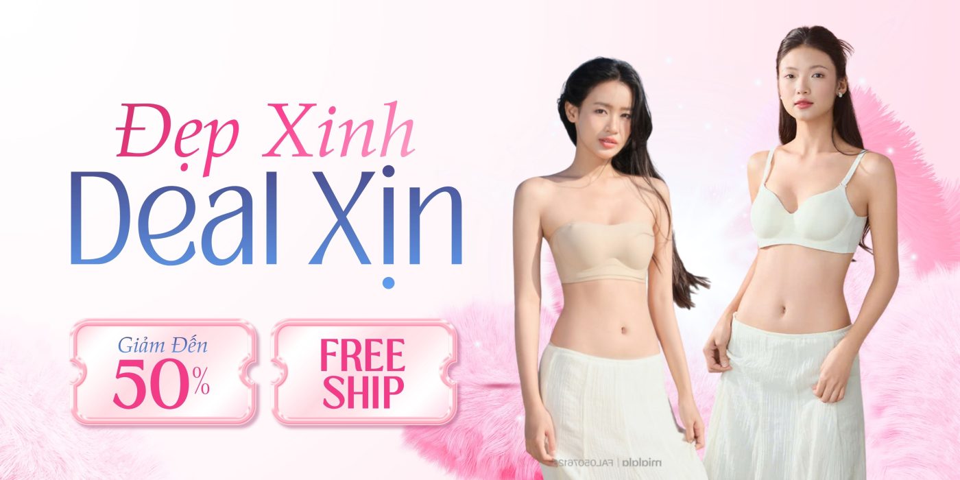 Banner thương hiệu Nàng Êm trên nền hồng