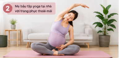 Mẹ bầu mặc đồ tập