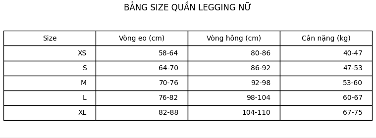 Quần legging là gì