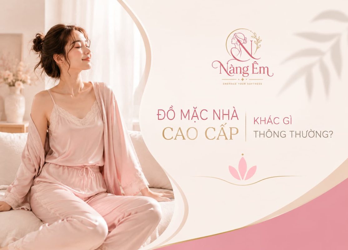 Đồ mặc nhà cao cấp khác gì đồ mặc nhà thông thường? Khám phá sự khác biệt về chất liệu, thiết kế, độ bền và trải nghiệm mặc từ thương hiệu Nàng Êm.