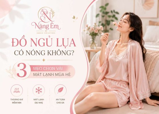 Đồ ngủ lụa có nóng không? Khám phá 3 mẹo chọn vải mát lạnh mùa hè giúp phái đẹp luôn thoải mái, thoáng khí và dễ chịu khi nghỉ ngơi.