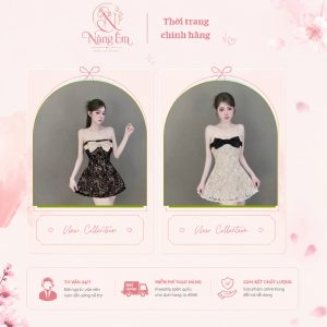 Váy ren nữ thanh lịch tôn dáng phong cách Hàn Quốc cao cấp